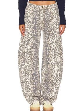 Lioness Horseshoe Jeans in Leopard Fade